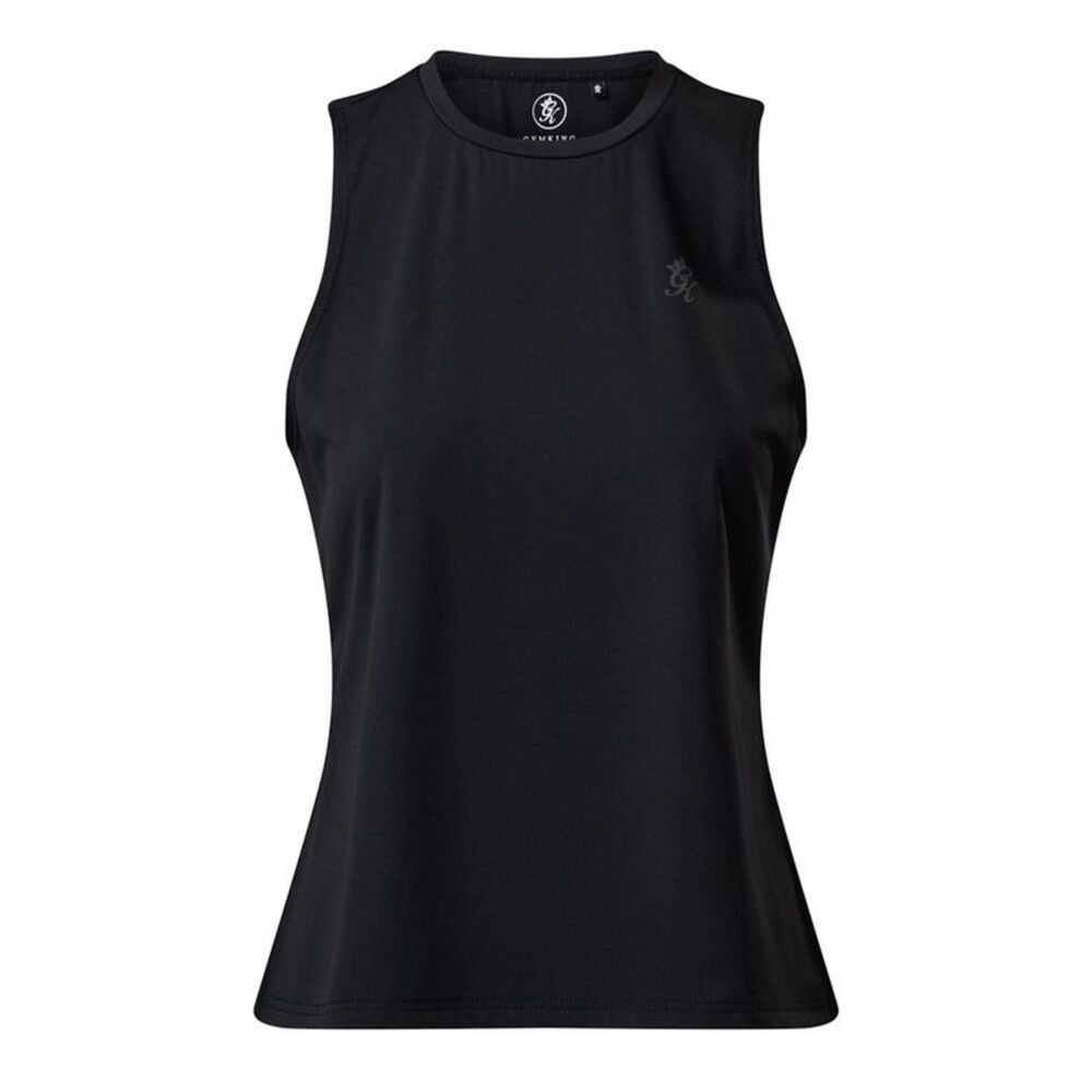 Gym King Womens/Ladies Victory Split Hem Tank Top / Black